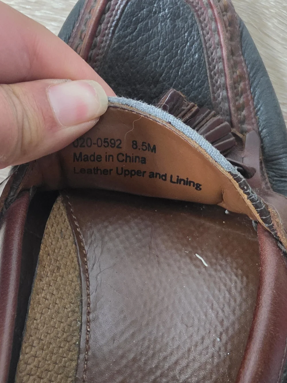 Johnston & Murphy Tassel Loafers Brown Leather Goodyear Neolite Size 8 1/2 M
